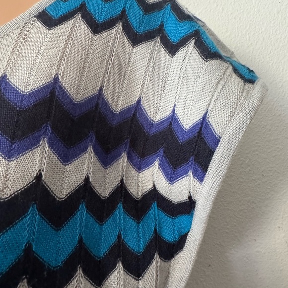 FREE PEOPLE Chevron Patterned Knit Top Size S/P - Picture 3 of 9